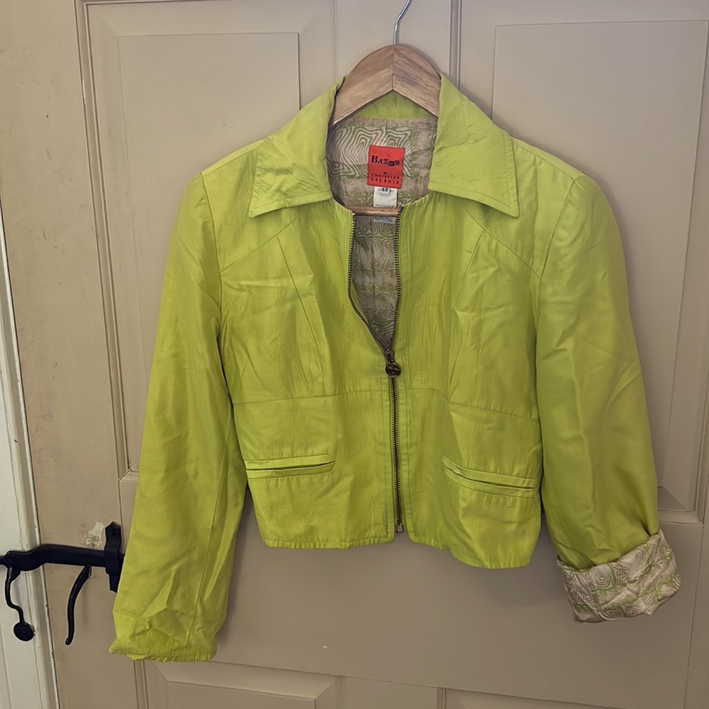 Bazar by Christian Lacroix cropped silk blazer vintage